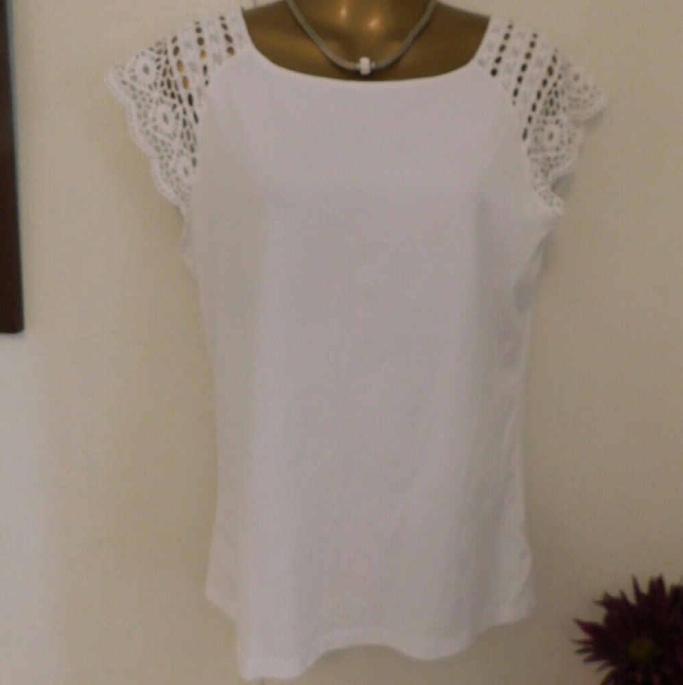 Ralph Lauren white top blouse sleeveless - Picture 1 of 4